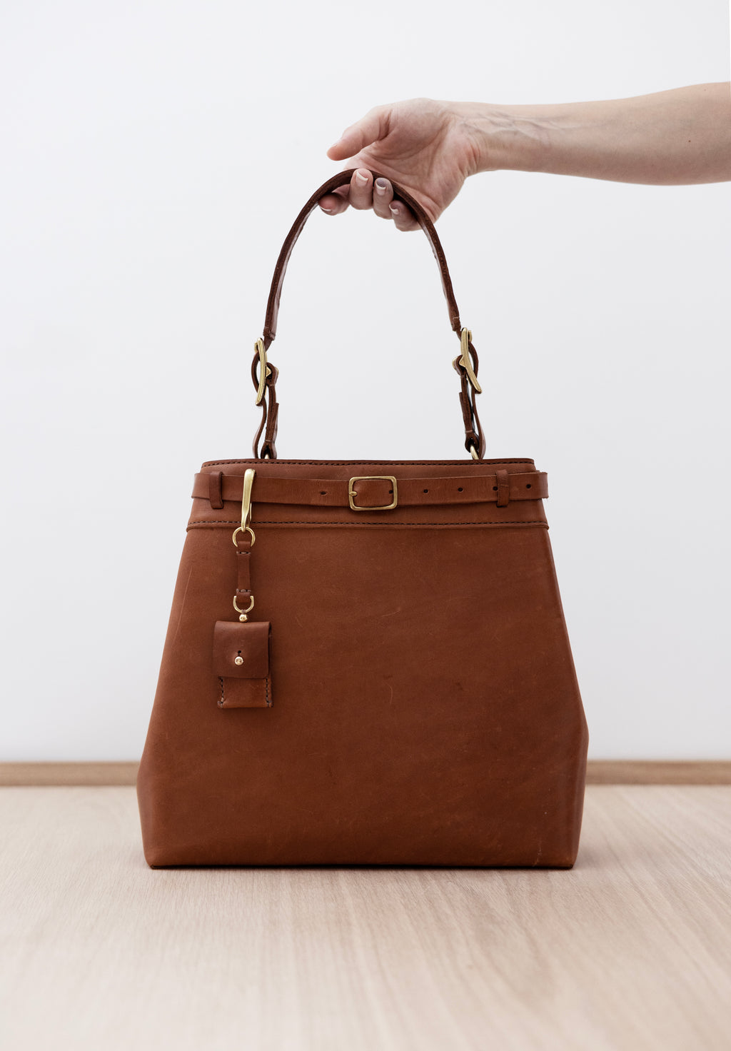 Belted Bucket Bag