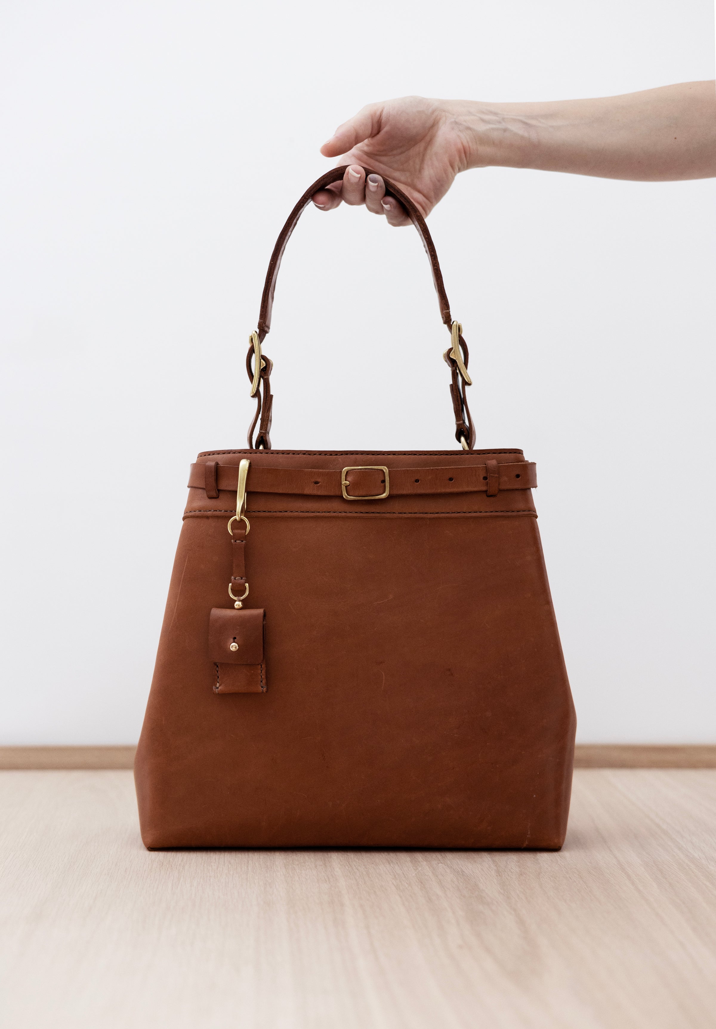 Belted Bucket Bag