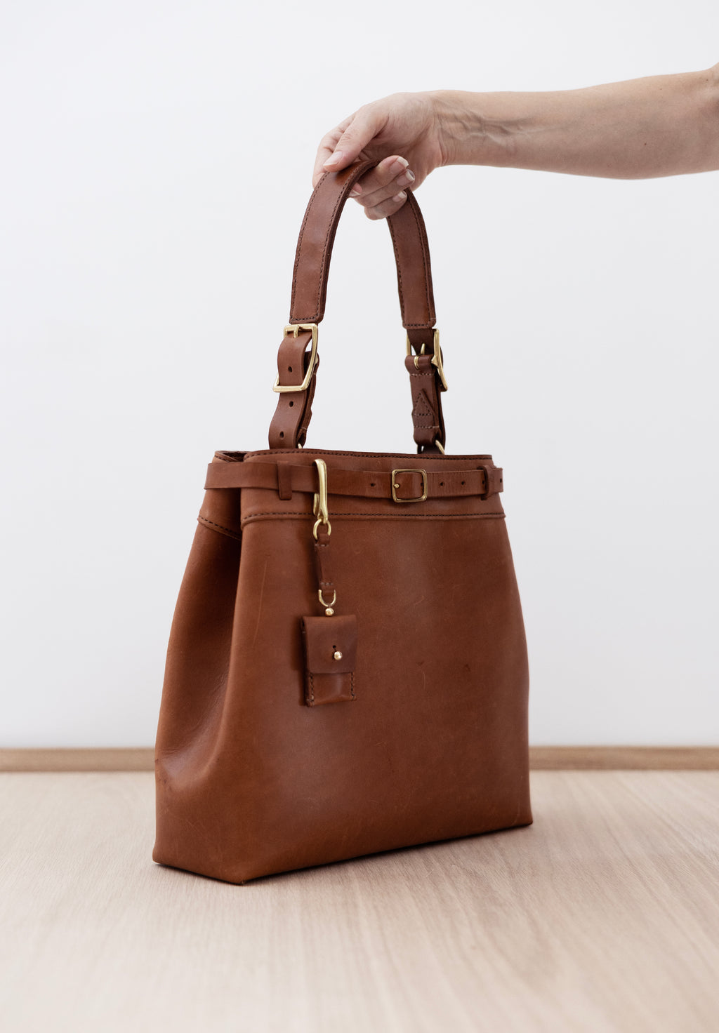 Belted Bucket Bag