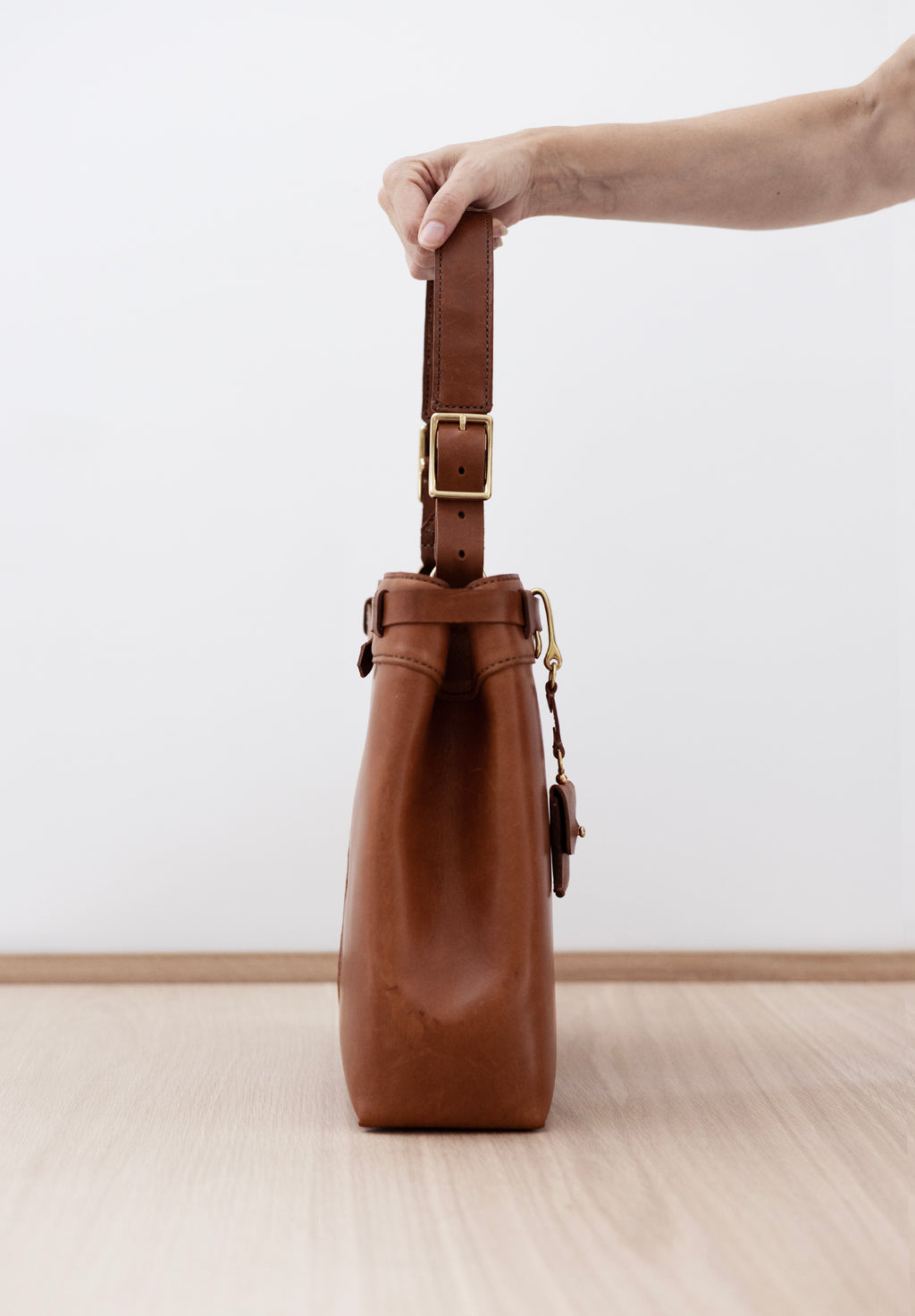 Belted Bucket Bag