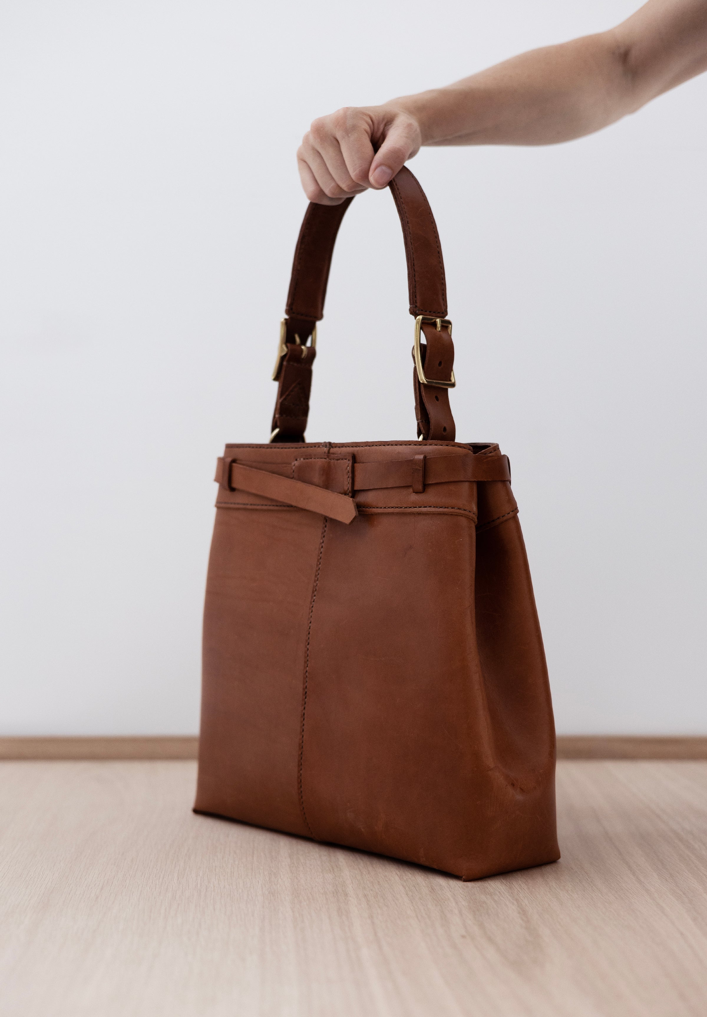 Belted Bucket Bag