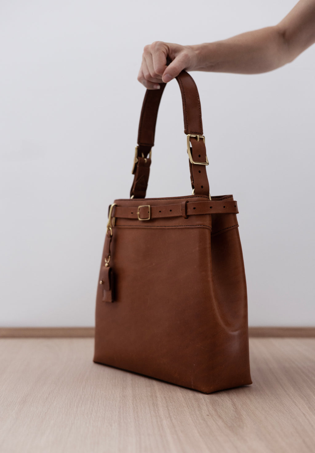 Belted Bucket Bag