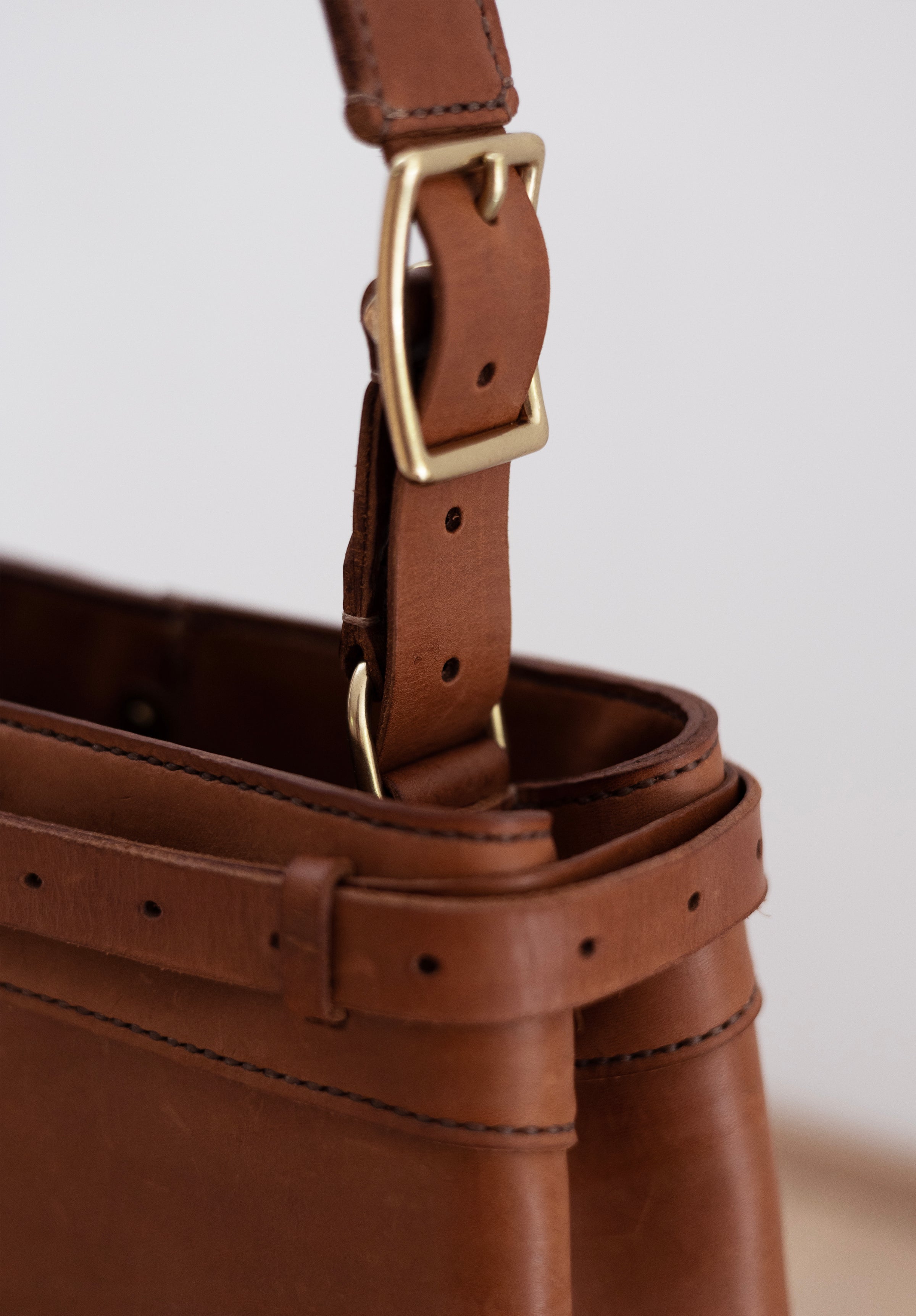 Belted Bucket Bag