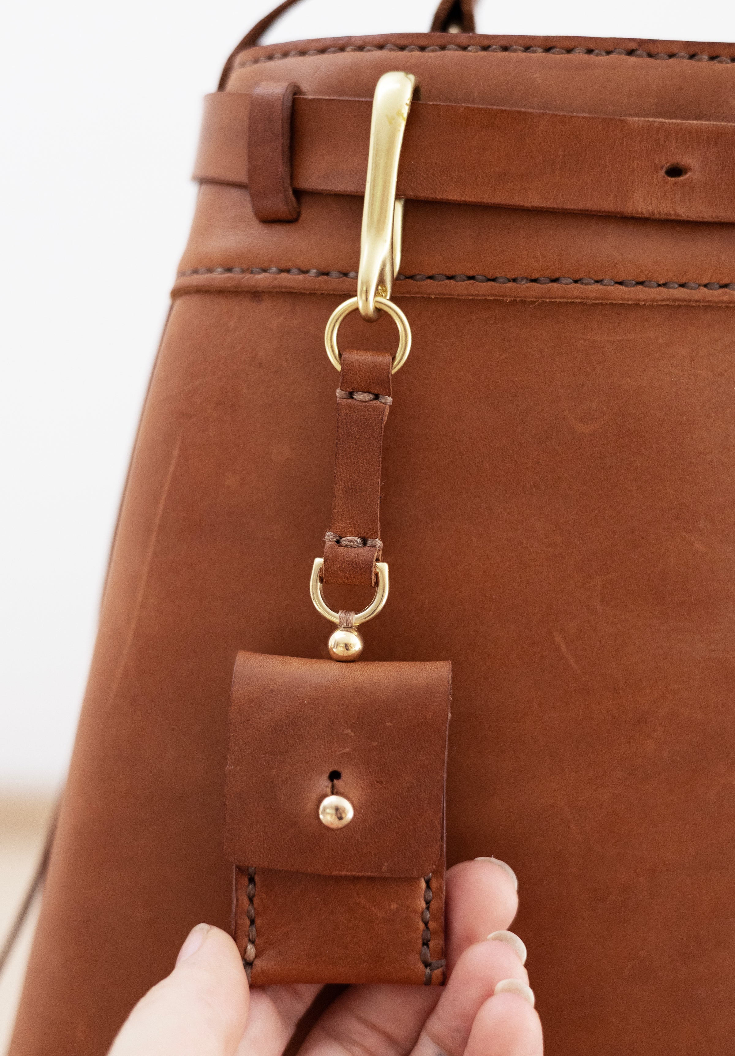 Belted Bucket Bag